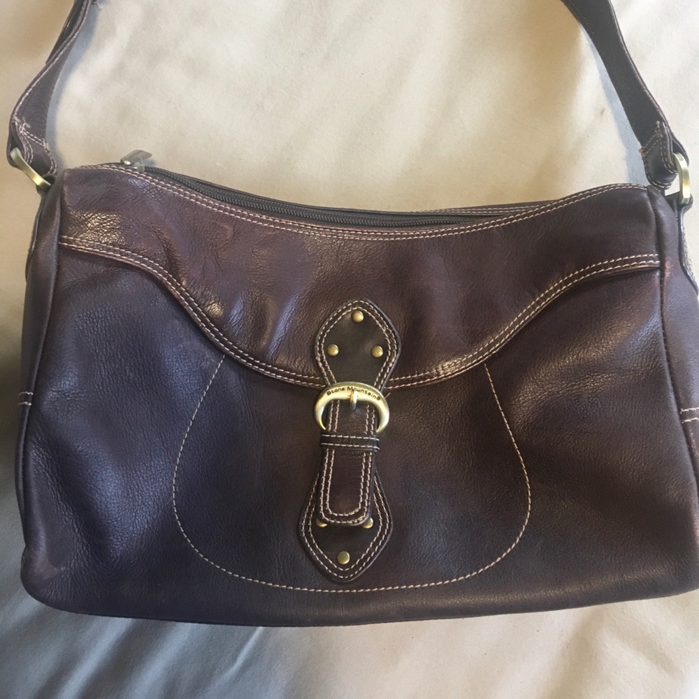 Stone Mountain dark brow leather purse